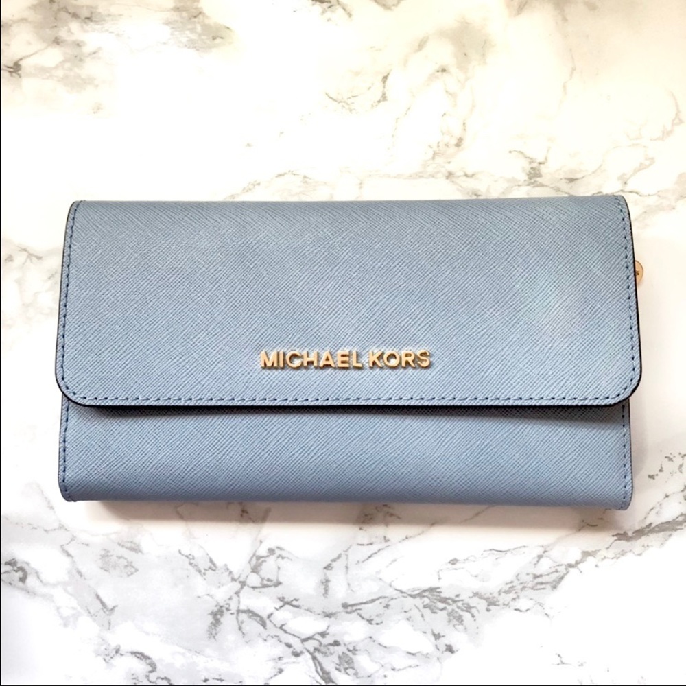 Michael Kors Jet Set travel trifold leather wallet - Picture 2 of 5
